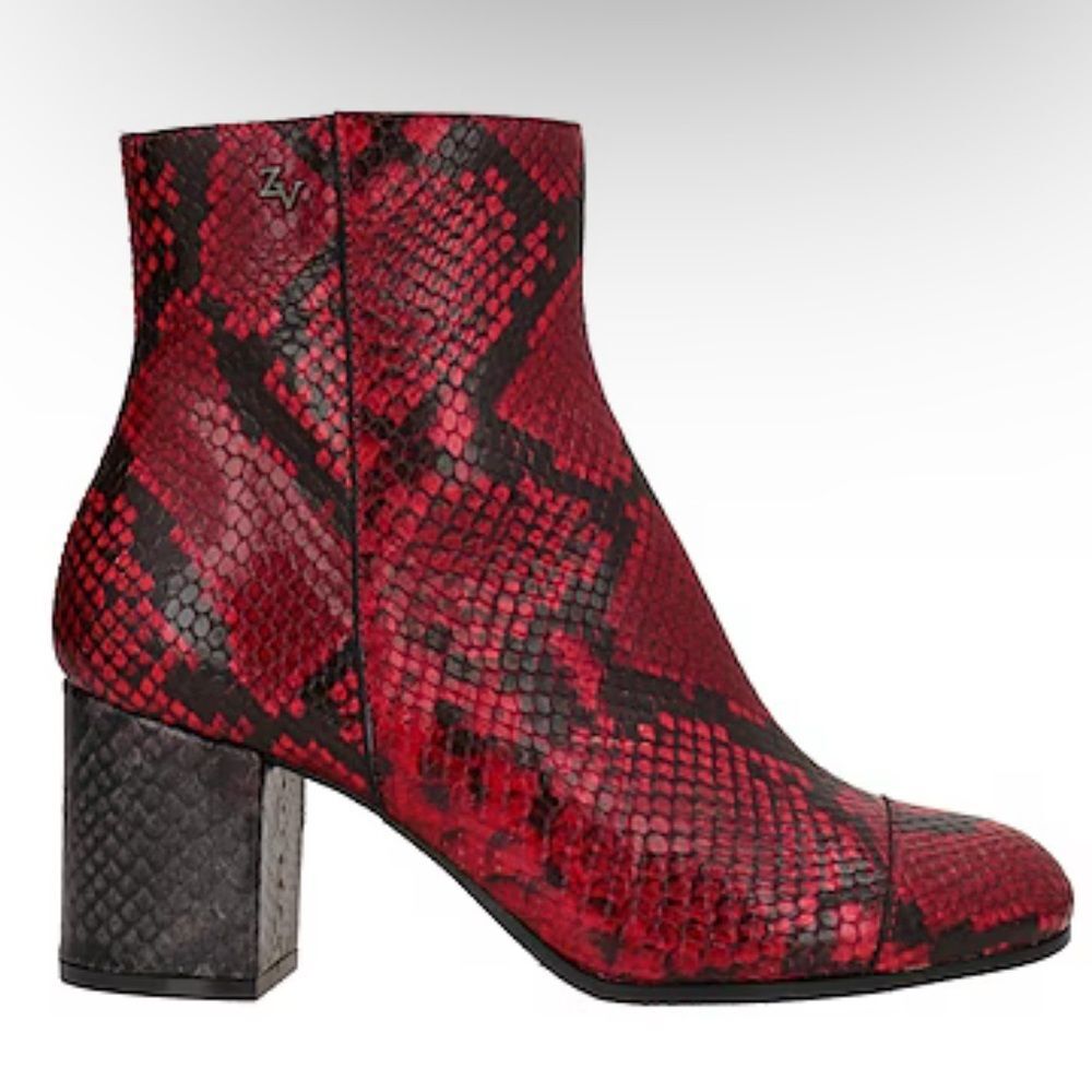 Zadig & Voltaire Lena Mid Heel Leather Ankle Boots 37